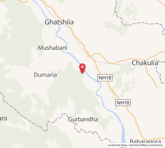 Map of Sunrgi, Jharkhand