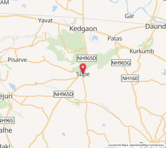 Map of Supa, Maharashtra