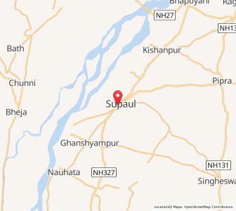 Map of Supaul, Bihar
