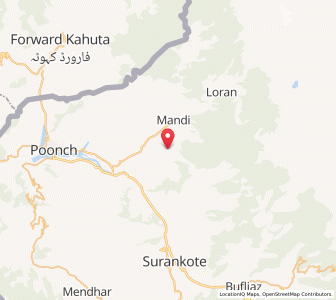 Map of Surara, Kashmir