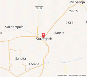Map of Suratgarh, Rajasthan