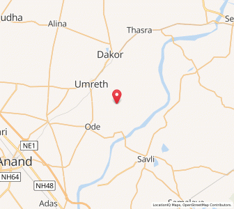 Map of Sureli, Gujarat