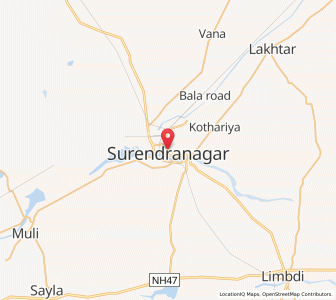 Map of Surendranagar, Gujarat