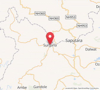 Map of Surgana, Maharashtra