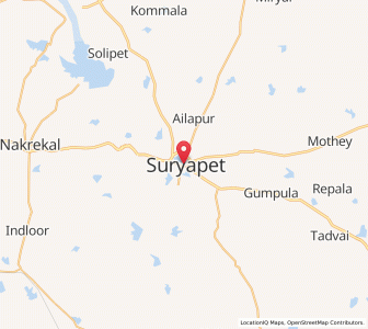 Map of Suriapet, Andhra Pradesh