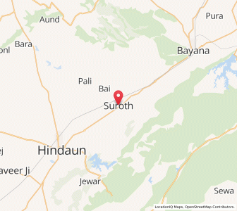 Map of Suroth, Rajasthan