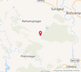 Map of Surta, Chhattisgarh