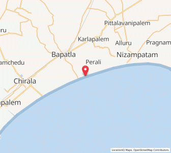 Map of Suryalanka, Andhra Pradesh