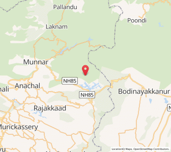 Map of Suryanelli, Kerala