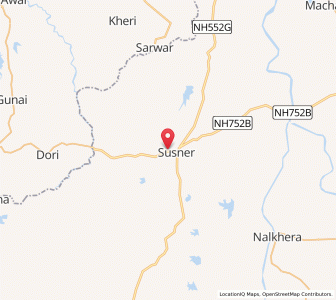 Map of Susner, Madhya Pradesh