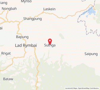 Map of Sutnga, Meghalaya