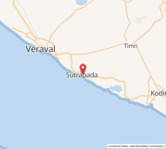 Map of Sutrapara, Gujarat