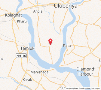 Map of Syampur, West Bengal