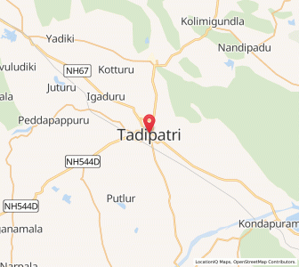Map of Tadpatri, Andhra Pradesh