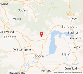 Map of Takia Arzan Sahib, Kashmir