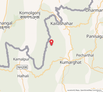 Map of Takirambari, Tripura