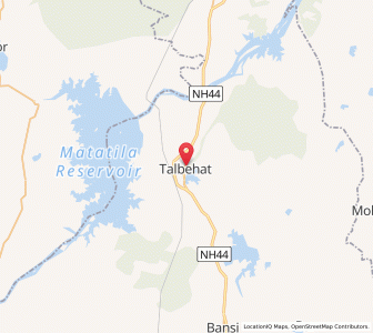 Map of Talbahat, Madhya Pradesh