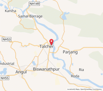 Map of Talcher, Odisha