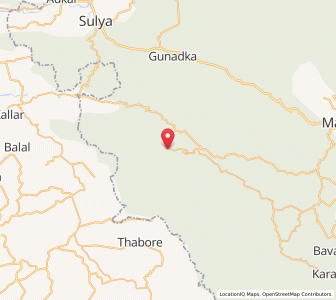 Map of Tale Kaveri, Karnataka