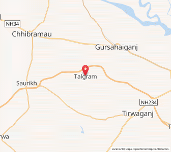 Map of Talgram, Uttar Pradesh