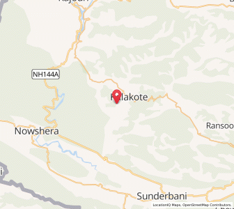 Map of Taliot, Kashmir