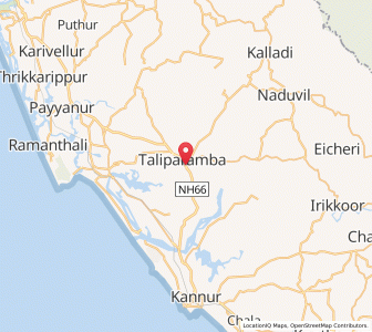 Map of Taliparamba, Kerala