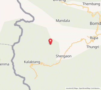 Map of Talung Dzong, Arunachal Pradesh