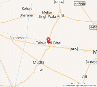 Map of Talwandi Bhai, Punjab