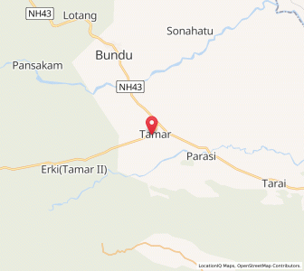 Map of Tamar, Jharkhand