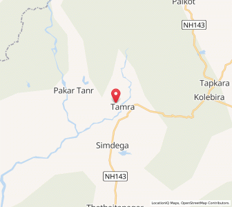 Map of Tamra, Jharkhand
