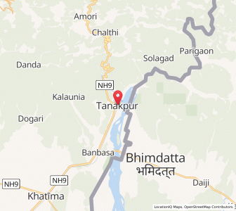 Map of Tanakpur, Uttarakhand