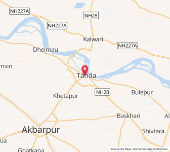 Map of Tāndā, Uttar Pradesh