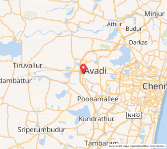 Map of Tandurai, Tamil Nadu