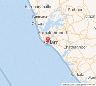 Map of Tangasseri, Kerala