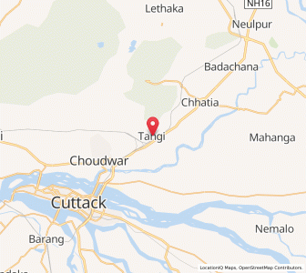 Map of Tangi, Odisha