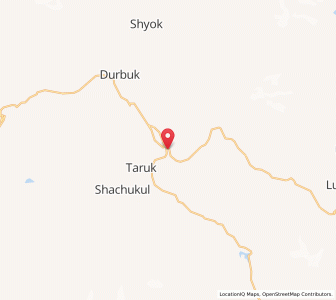 Map of Tangtse, Kashmir