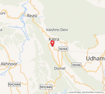 Map of Tanor, Kashmir