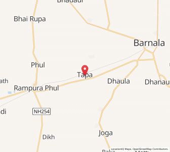 Map of Tapa, Punjab
