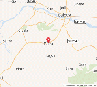 Map of Tapra, Rajasthan