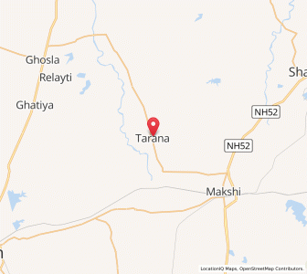 Map of Tarana, Madhya Pradesh