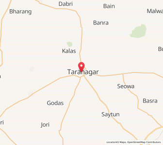 Map of Taranagar, Rajasthan