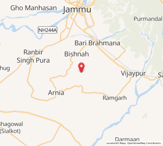 Map of Tarf Brahmanan, Kashmir