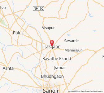 Map of Tasgaon, Maharashtra