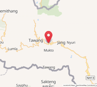 Map of Tawang, Arunachal Pradesh