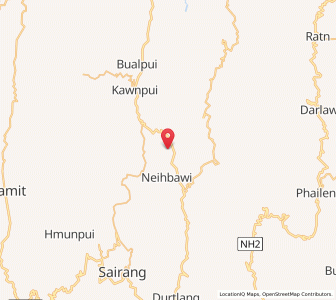Map of Tawitaw, Mizoram