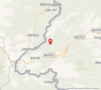 Map of Taya, Kashmir