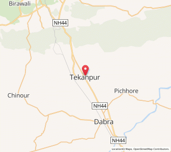 Map of Tekanpur, Madhya Pradesh