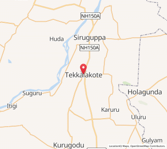 Map of Tekkalakote, Karnataka
