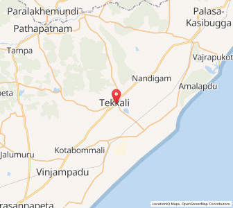 Map of Tekkali, Andhra Pradesh