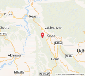 Map of Tekri, Kashmir